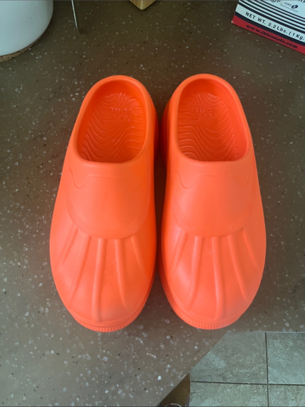 Sorel Women's Slip-On Clog Mules in Bright Orange